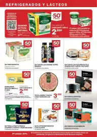 Catálogo El Corte Inglés Página 8: Casa tarradeillas pizza jamón y queso €3,19, Flora margarina rica en omega 3 €2,39