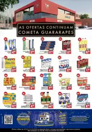 Encarte Cometa Supermercados semana 42 Página 1: Biscoito cream cracker fortaleza €3,99, Cachaça ypióca 150 anos €45,89