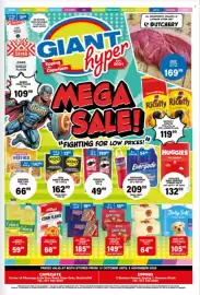 Giant Hyper catalogue Page 1: KOO Baked Beans €162,99, Energade Sports Drink €209,99