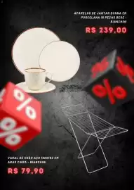 Encarte Ferreira Costa Página 4: Aparelho de jantar dunna em porcelana 16 peças bege- bianchini €239,00