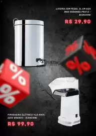 Encarte Ferreira Costa Página 5: Lixeira com pedal 3l em aço inox redonda prata - bianchini €29,90