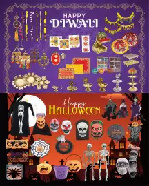 Day To Day catalogue week 42 Page 6: Happy Halloween!! Happy Halloween HALLOWEEN SPIDER HAPPY DIWALI (शुभ) (लाभ) ODICO