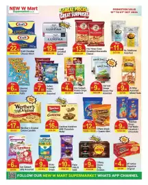 New W Mart leaflet week 42 Page 4: Kraft Cheddar Cheese Block €22,50, Cheetos Cheese Puffs €6,95