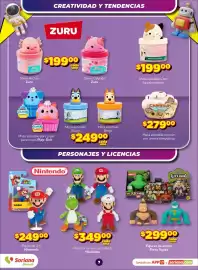 Folleto Soriana Mercado Página 8: Flexx Squad €299,00, Nintendo Super Mario €249,00