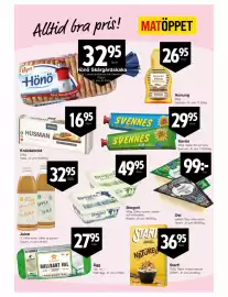 Matöppet reklamblad vecka 43 Sida 3: Hönö Skärgårdskaka €32,95, Knäckebröd €16,95