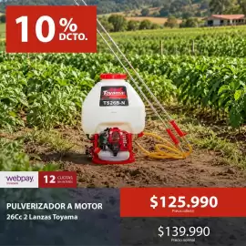 Catálogo Mimbral Página 8: Toyama - pulverizador a motor €129.990,00