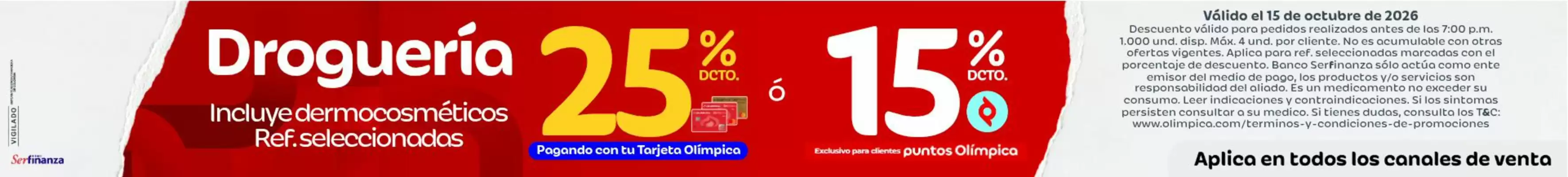 Olímpica (válido hasta 15-10)