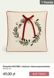Homla gazetka tydzień 42 Strona 13: Poszewka Nayobe z wieńcem i dekoracyjną lamówką 45x45 cm Homla €49,00