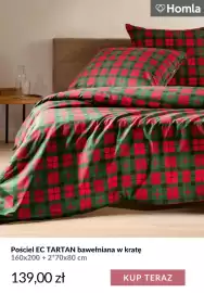 Homla gazetka tydzień 42 Strona 14: Pościel EC Tartan bawełniana w kratę 160x200+2*70x80 cm Homla €139,00