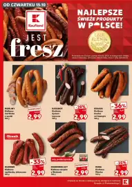 Kaufland gazetka Strona 14: Kabanos Kiełbasa dymem kopcona €2,99, Kiełbasa wiejska z Wadowic €2,99