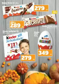Vil-For akciós újság hét 42 Oldal 9: Kinder Bueno 39 - 43 g 6488-7154 Ft/kg Perbar (21.5 gl 510 122 ca G% *2 Kinder MOK AND