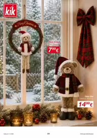 KiK Prospekt Seite 4: kik Merry Christmas⭑ Deko-Kranz ca. 31,5 x 45 cm, je 799€ Gültig ab 19.10.2026 04 ANED Deko-Bär Höhe