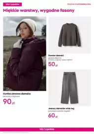 Pepco gazetka tydzień 42 Strona 4: Sweter damski €50,00, Jeansy damskie wide leg €60,00