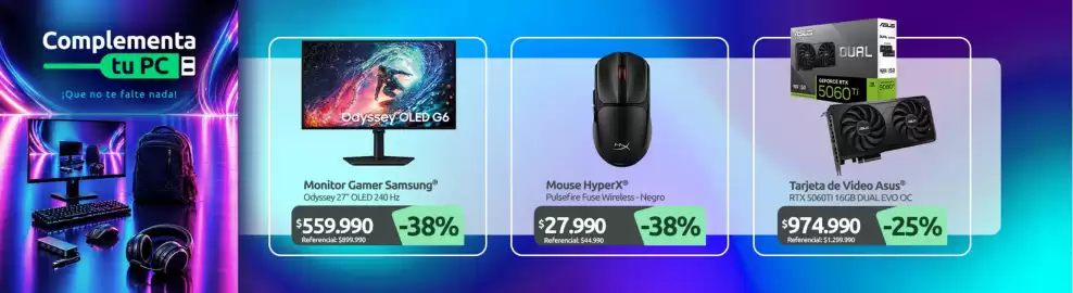 Catálogo PC Factory Página 1: Monitor gamer samsung €559.990,00