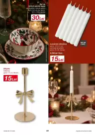 Catalog Kik Pagină 8: VALABIL DIN 19.10.2026 Sfesnic înălțimea aprox. 21 cm, fiecare 15 Lei Set de farfurii pentru supă din