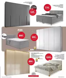 Catalogue Möbel Martin page 7: Lit Box Tissu gris clair, surface de couchage env. 120x200 cm, ressorts ensachés à 7 zones