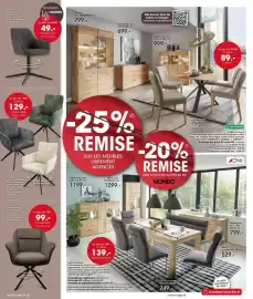 Catalogue Möbel Martin page 8: SEMAINES ST MARTIN Vitrine, env. 100x200x40 cm 799.- Chaise avec accoudoirs Tissu anthracite