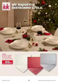 Kik leták Strana 6: VÍC RADOSTI U kik SVÁTEČNÍHO STOLU. Obrázek vytvořený aplikacemi Al nebo s jejich podporou. Ubrusy různé