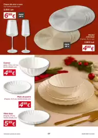 Catálogo KIK Página 7: Copas de vino o cava con borde dorado, por 3,50€/ud. 699€ Cuenco aprox. 27,3 x 7,2 cm, borde dorado