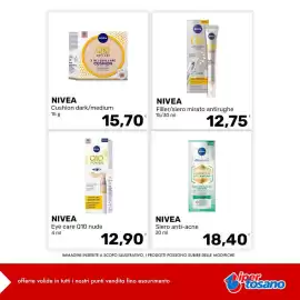 Volantino Iper Tosano settimana 42 Pagina 4: NIVEA Eye care Q10 nude €12,90, NIVEA Filler/siero mirato antirughe €12,75