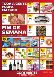 Folheto Continente | Fim de Semana Página 1: Milaneza fusilli, Camarão 30/50 Cozido €9,99
