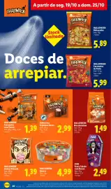 Folheto Lidl semana 43 Página 20: Halloween Espumas Doces €2,99, Halloween gomas €4,99