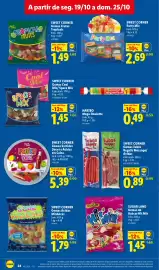 Folheto Lidl semana 43 Página 24: Sugar land gomas de açúcar hit mix €1,45, Sweet corner party mix €2,69