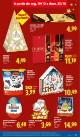 Folheto Lidl semana 43 Página 33: Kinder surpresa calendário de natal €10,49, Kinder surpresa ovo de chocolate maxi €6,49