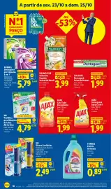 Folheto Lidl | Fim-de-Semana Página 10: W5 pastilhas para máquina de loiça all-in-one €4,79, Ajax lata tudo energizante €1,99