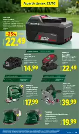 Folheto Lidl | Fim-de-Semana Página 13: Parkside carregador 20 v 4,5a €14,99, Serra de recortes sem bateria 20 v €17,99