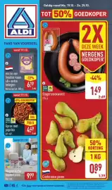 ALDI folder week 43 Pagina 1: Conference peren €0,89, Toyino Magnetische bouwstenen €9,99
