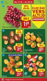 ALDI folder week 43 Pagina 4: Pitloze rode druiven €1,69, Kakifruit €2,49