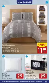 ALDI folder week 43 Pagina 49: Novitesse Hoofdkussen €9,99, Krontaler Radiografische projectieklok €9,99
