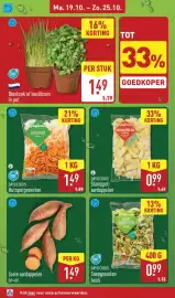 ALDI folder week 43 Pagina 6: Zoete aardappelen €1,49, Daylicious Stamppot-aardappelen €0,99