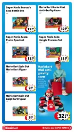 Kruidvat folder | Speelgoed Pagina 19: Super Mario Soda Jungle Diorama Set, Mario Kart Mario Mini Anti-Grafity Racer