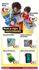 Kruidvat folder | Speelgoed Pagina 25: Minecraft Tekenset, Bluey Kleurkoffer