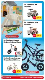 Kruidvat folder | Speelgoed Pagina 49: Eco Toys Retro Wit Loopauto, Buxibo Kinderfiets voor Meisjes Ibiza 12 Inch Groen