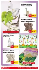 Kruidvat folder | Speelgoed Pagina 50: MamaLoes Zwaan Hobbeldier, MamaLoes Olifant Bouclé Hobbeldier