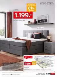 XXXLutz Prospekt Seite 16: Matratzenset sleeptex €449,00, Moderano boxspringbett €1.199,00
