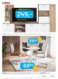 XXXLutz Prospekt Seite 19: Wohnwand €249,00, Carryhome Schwingstuhl €69,90