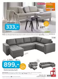 XXXLutz Prospekt Seite 20: Wohnlandschaft €899,00, Ecksofa €333,00