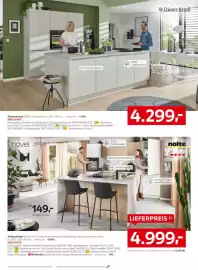 XXXLutz Prospekt Seite 21: Dieter Knoll Einbauküche €4.299,00, Novel Einbauküche €4.999,00
