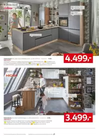 XXXLutz Prospekt Seite 23: Einbauküche Star, Front weiß Hochglanz €3,50, Einbauküche Seal, Front Lack schiefergrau matt €4,50