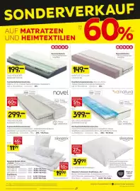 XXXLutz Prospekt Seite 33: Sleep tex Kopfkissen €11,99, Novel Taschenfederkernmatratze €299,00