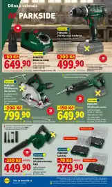 Lidl leták týden 43 Strana 10: Parkside 20V Aku vrtačí šroubovák €499,90, PARKSIDE Bruska na vrtáky €649,90