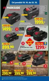 Lidl leták týden 43 Strana 9: PARKSIDE 20V 2 Ah Akumulátor + 20V 2,4 A Nabíječka €599,90