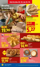 Lidl leták Strana 18: Proteinový rohlík €5,27, ČESNEKOVÁ BAGETA €14,90