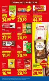 Lidl leták Strana 29: Lotus Biscoff sušenky €44,90, FERRERO Rocher/Raffaelo Čokoláda €39,90