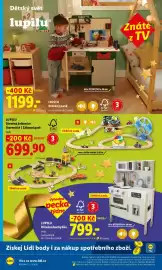 Lidl leták Strana 36: LUPILU Dřevěná železnice Staveniště / Zábavní park sada €699,90, LUPILU Dřevěná kuchyňka €799,00