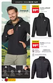 Biedronka gazetka Strona 24: Kurtka puchowa męska €99,00, Kurtka softshell męska €99,00